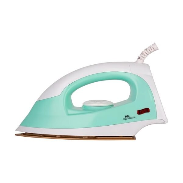 RR Signature Glide Plus 1100-watt Dry Iron | Double Coating Soleplate | Attractive Dual Color| Shock proof handle| 360° Swivel Cord | Non-Stick Teflon Coating l 2 Years Manufacturing Warranty