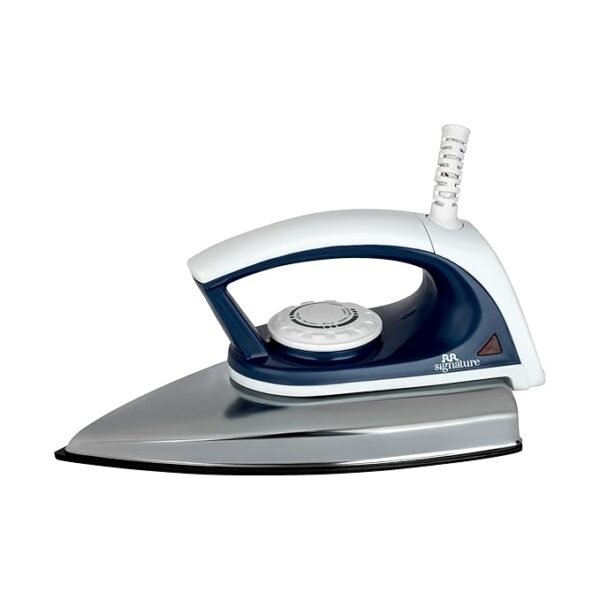 RR Signature Crease free 800-Watt Dry Iron | Electroplated Metal Body | Thermal Overload Protection | Variable Temperature Control | 360° Swivel Cord | Weil Burger Teflon Coating | 2 Years Manufacturing Warranty