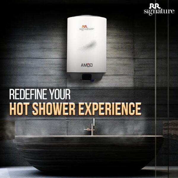 RR Signature Amod BEE 5-Star 10L Water Heater for Home | Storage Water Heater with Whirflow Technology & Copper Heating Element| 2-Year Warranty on Product & 8-Year Warranty on Tank