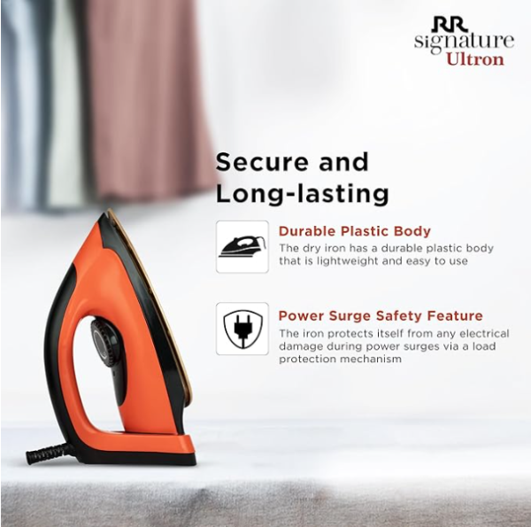RR Signature Ultron 1100-Watt Dry Iron, 2Yrs Replacement Warranty
