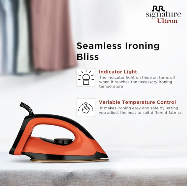 RR Signature Ultron 1100-Watt Dry Iron, 2Yrs Replacement Warranty