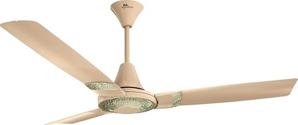 RR Signature Jaipur Tamra 1200mm Designer Ceiling Fan for Home and Office with BEE 3-Star Rating and 40% Energy Saving (2 Year Warranty, Kanak Gold)