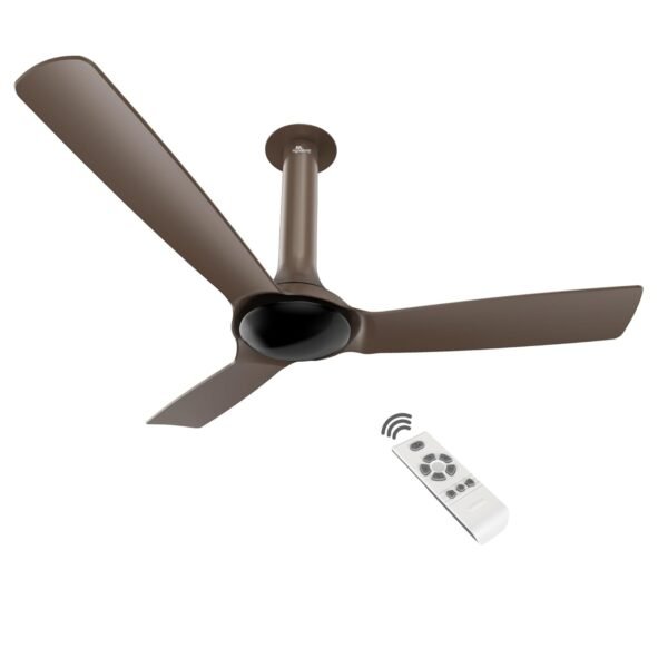 RR Signature New York Chelsea BLDC 1200MM Ceiling Fan for Home with BEE 5-Star Rating, Remote and BLDC Motor (3 + 2 Years Warranty, Caramel Brown)