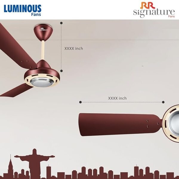 RR Signature Rio Bel Air 1200mm High-Speed Designer Ceiling Fan for Home and Office (2 year warranty, Sangria Red)